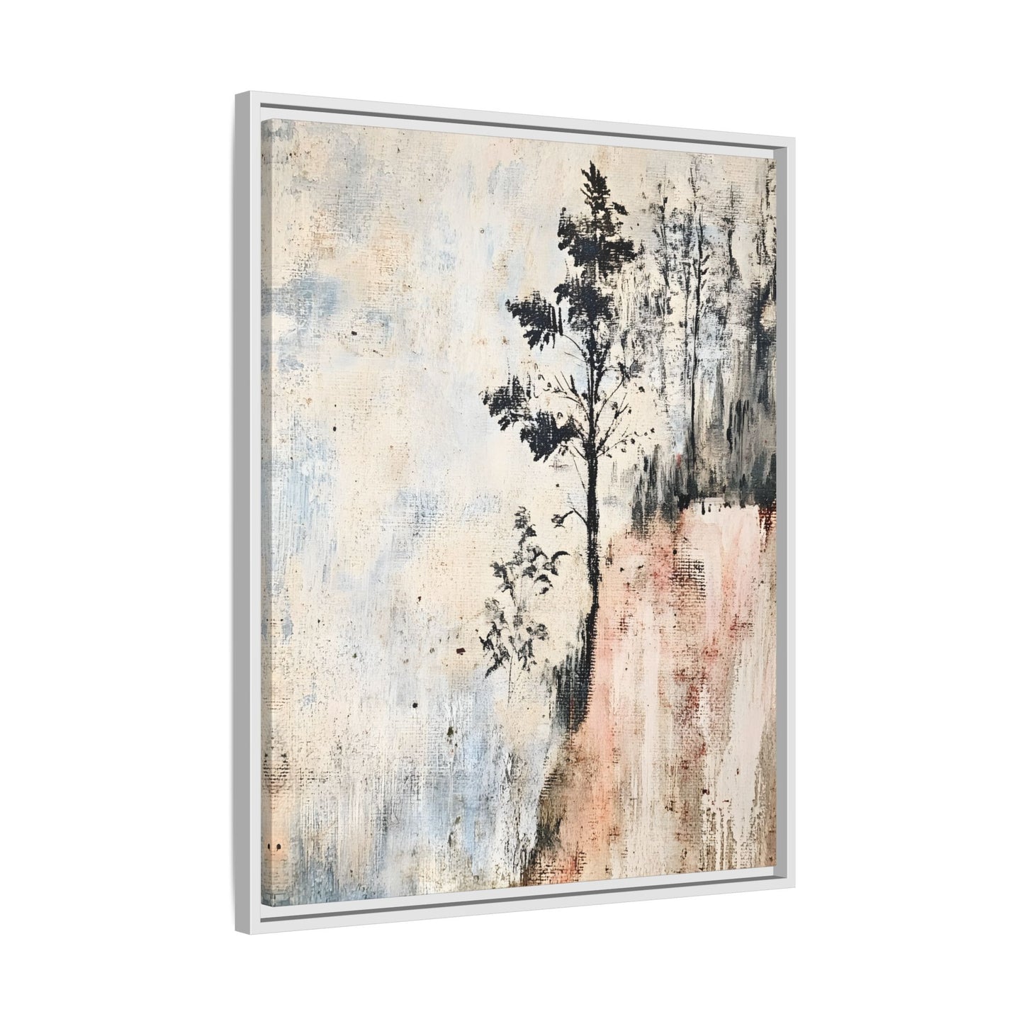 Muted Abstract Nature Art Framed Matt Canvas Art