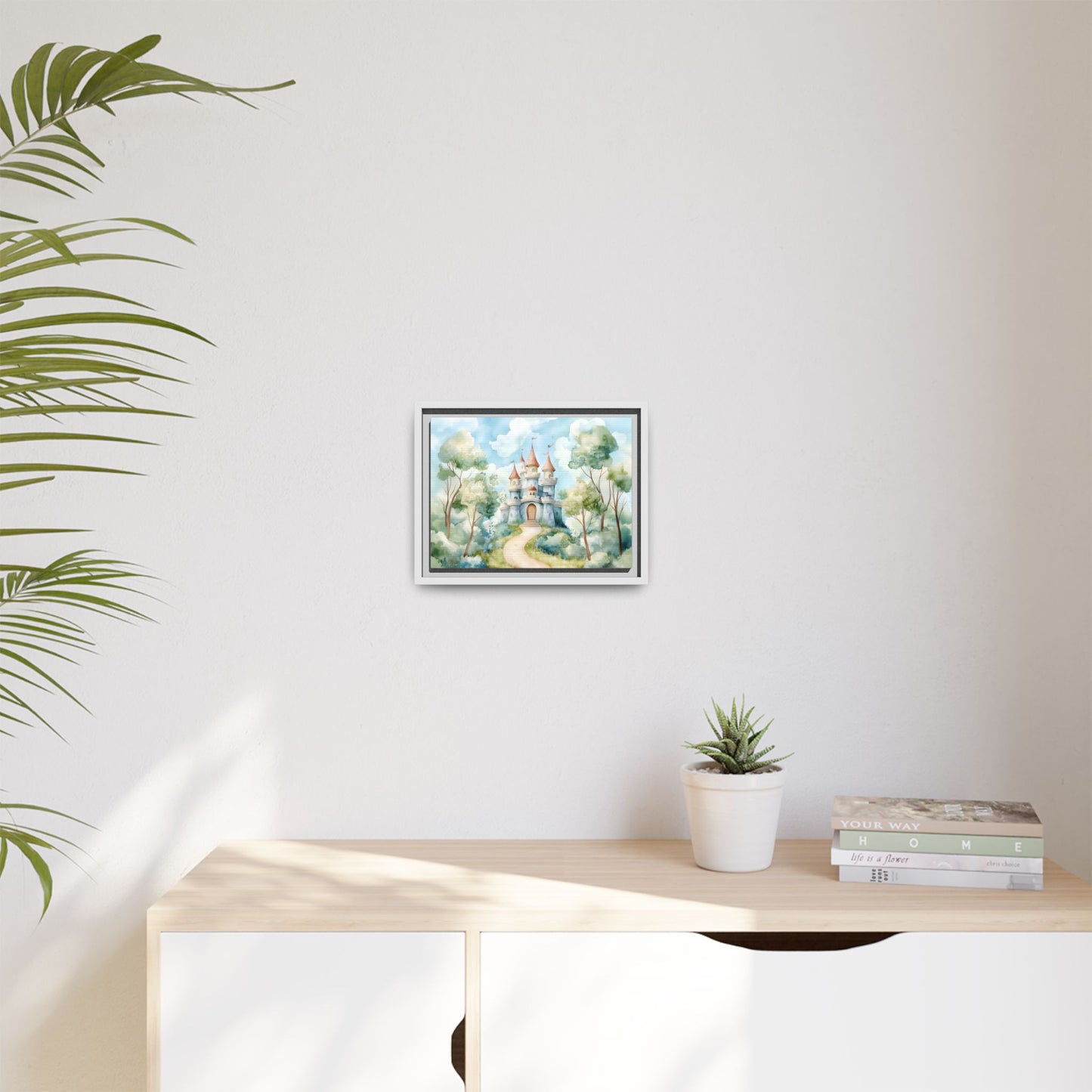 Whimsical Castle Art Print | Framed Matte Canvas for Home Decor