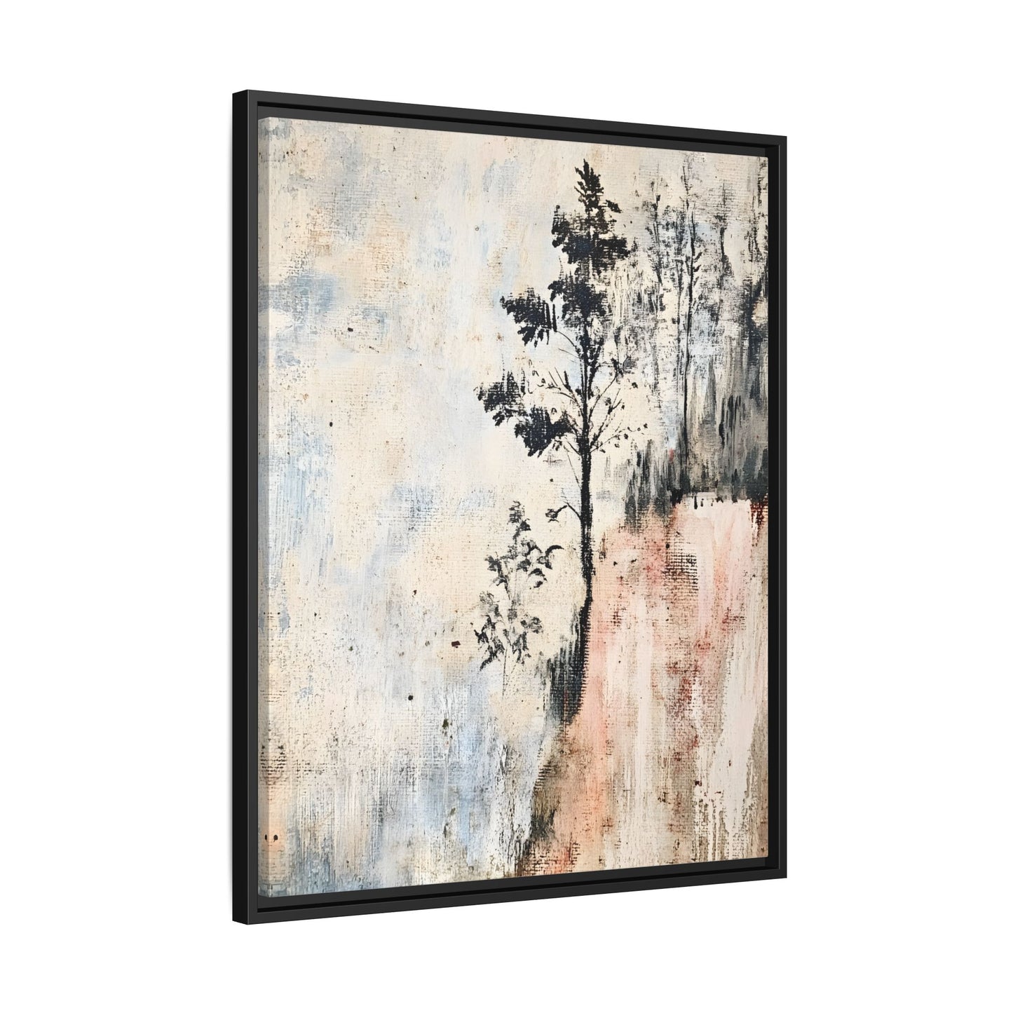 Muted Abstract Nature Art Framed Matt Canvas Art