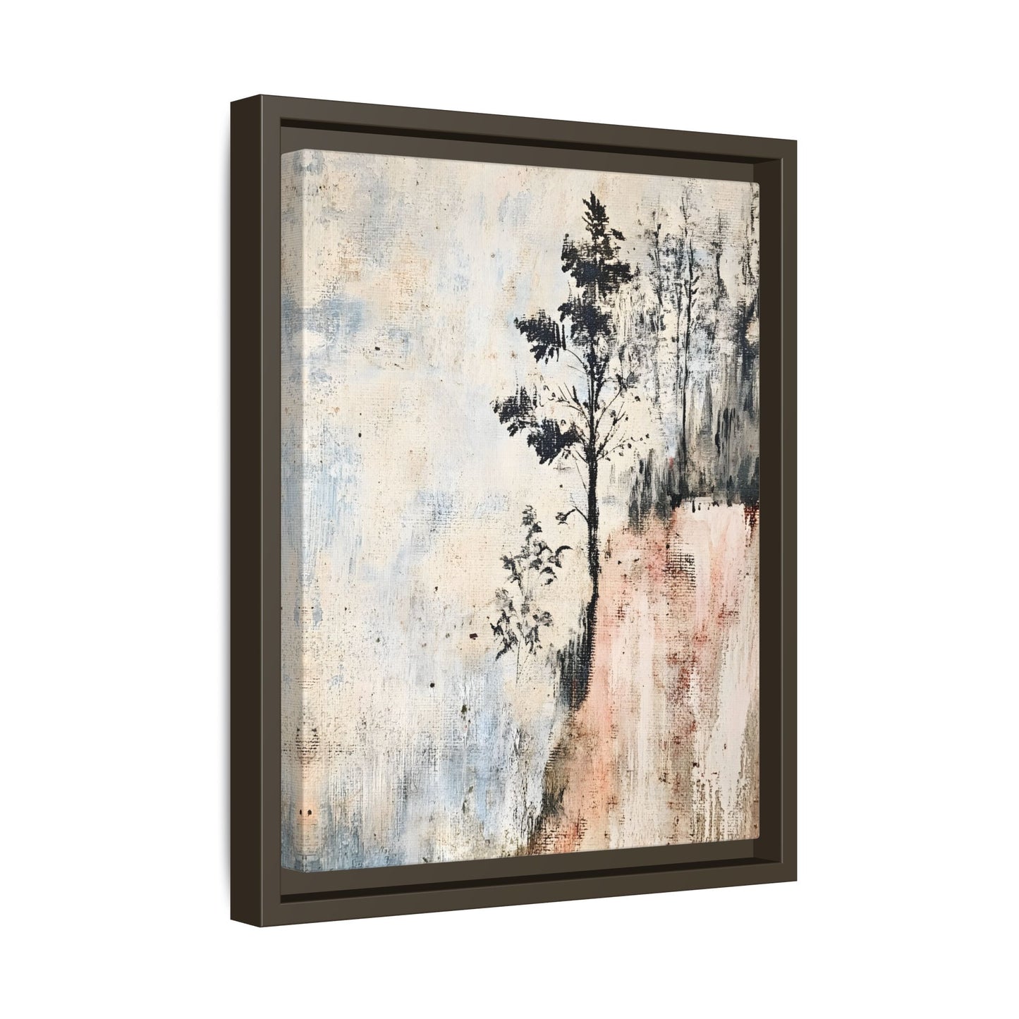 Muted Abstract Nature Art Framed Matt Canvas Art