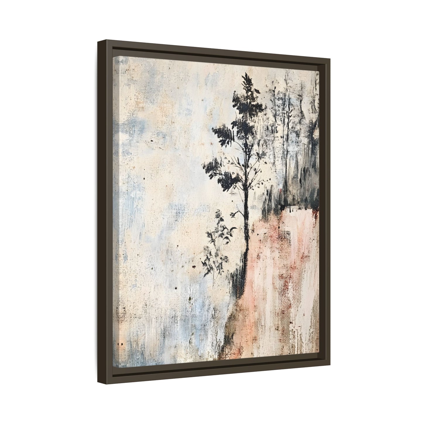 Muted Abstract Nature Art Framed Matt Canvas Art