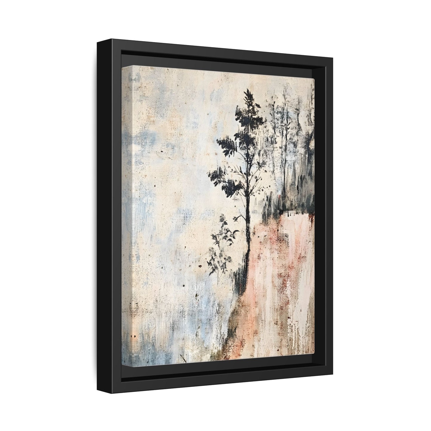 Muted Abstract Nature Art Framed Matt Canvas Art