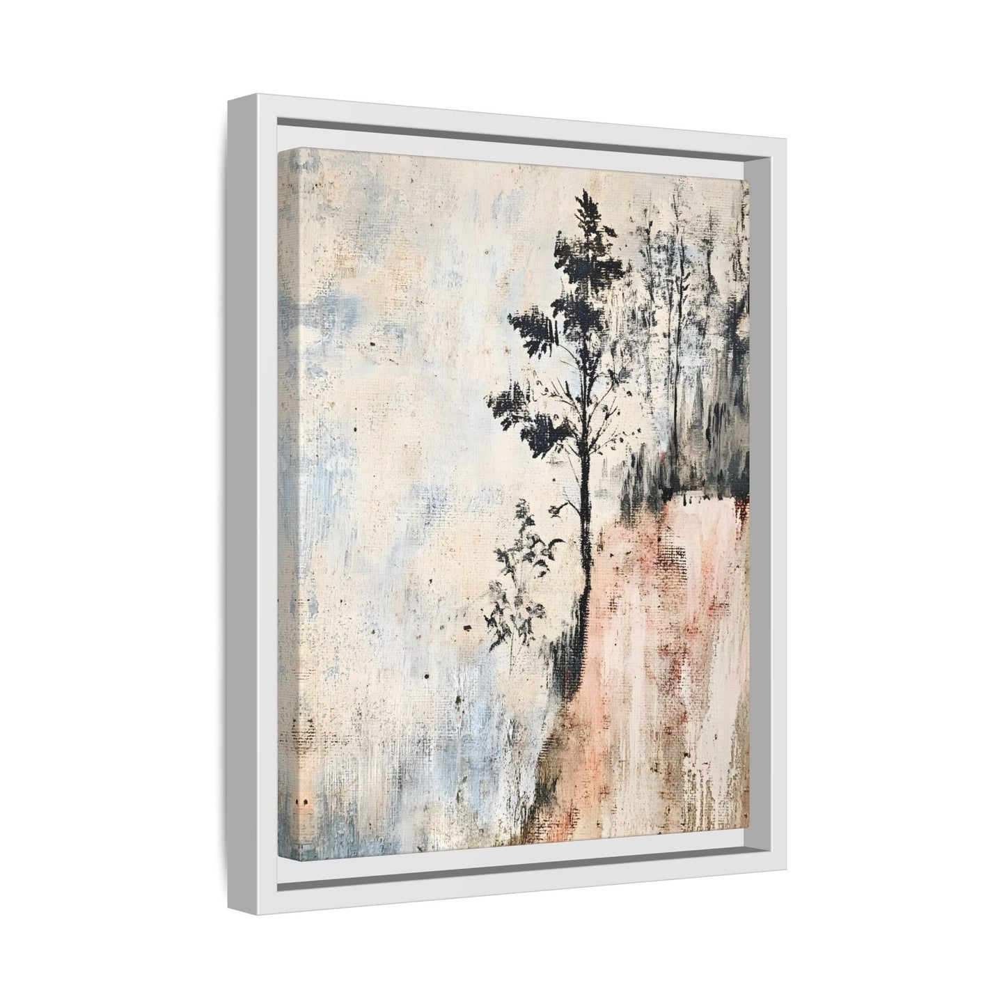 Muted Abstract Nature Art Framed Matt Canvas Art