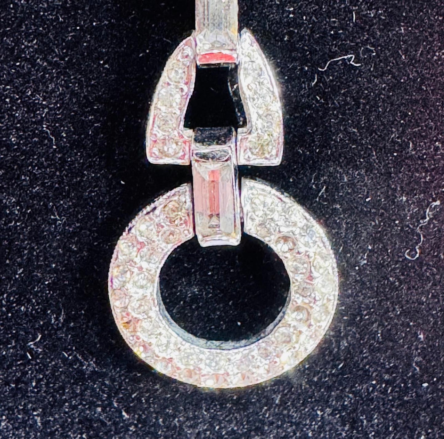Vintage Rhinestone Necklace with Pendant