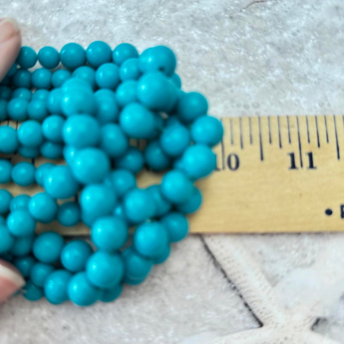 Vibrant Turquoise Color Multi-Strand Beaded Necklace Boho Beach Vibe
