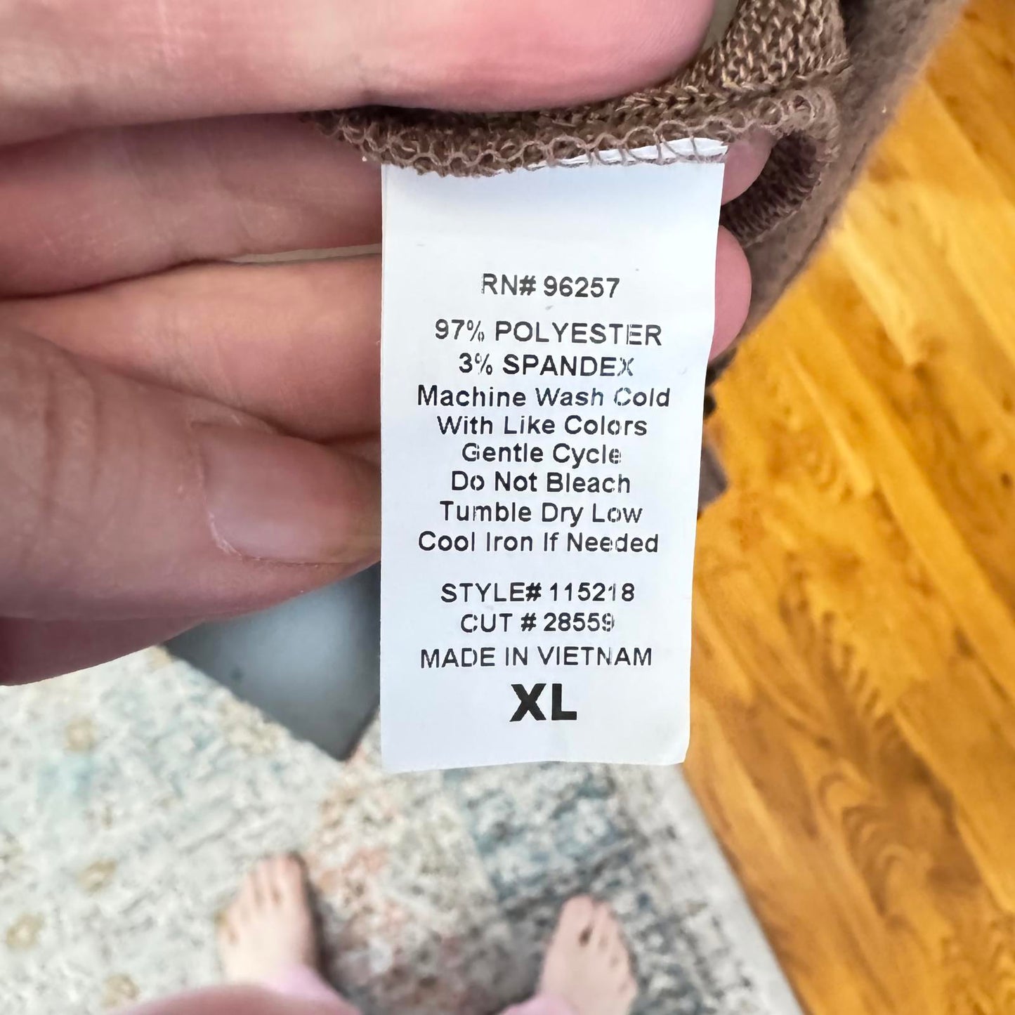 Perception Ribbed Sweater XL Mocha Brown Mock Neck Sleeve Buttons Lightweight