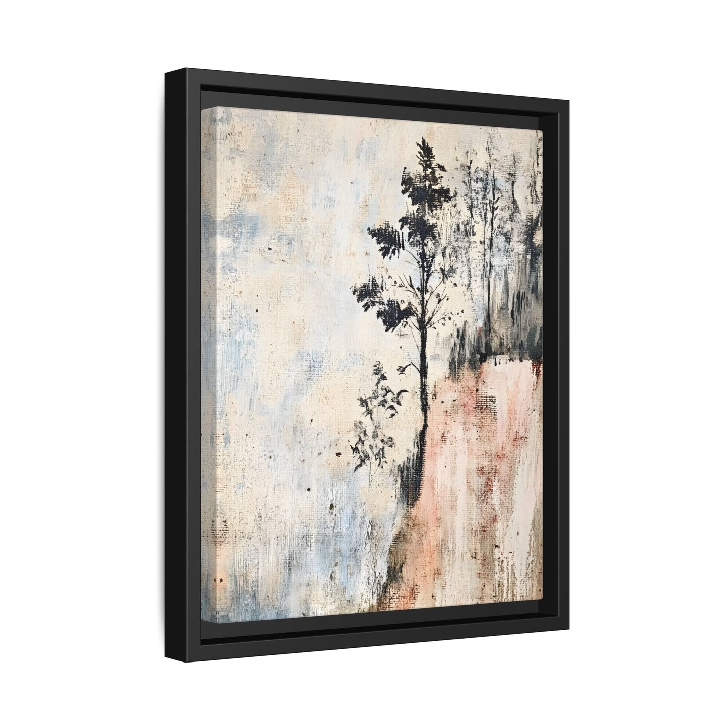 Muted Abstract Nature Art Framed Matt Canvas Art