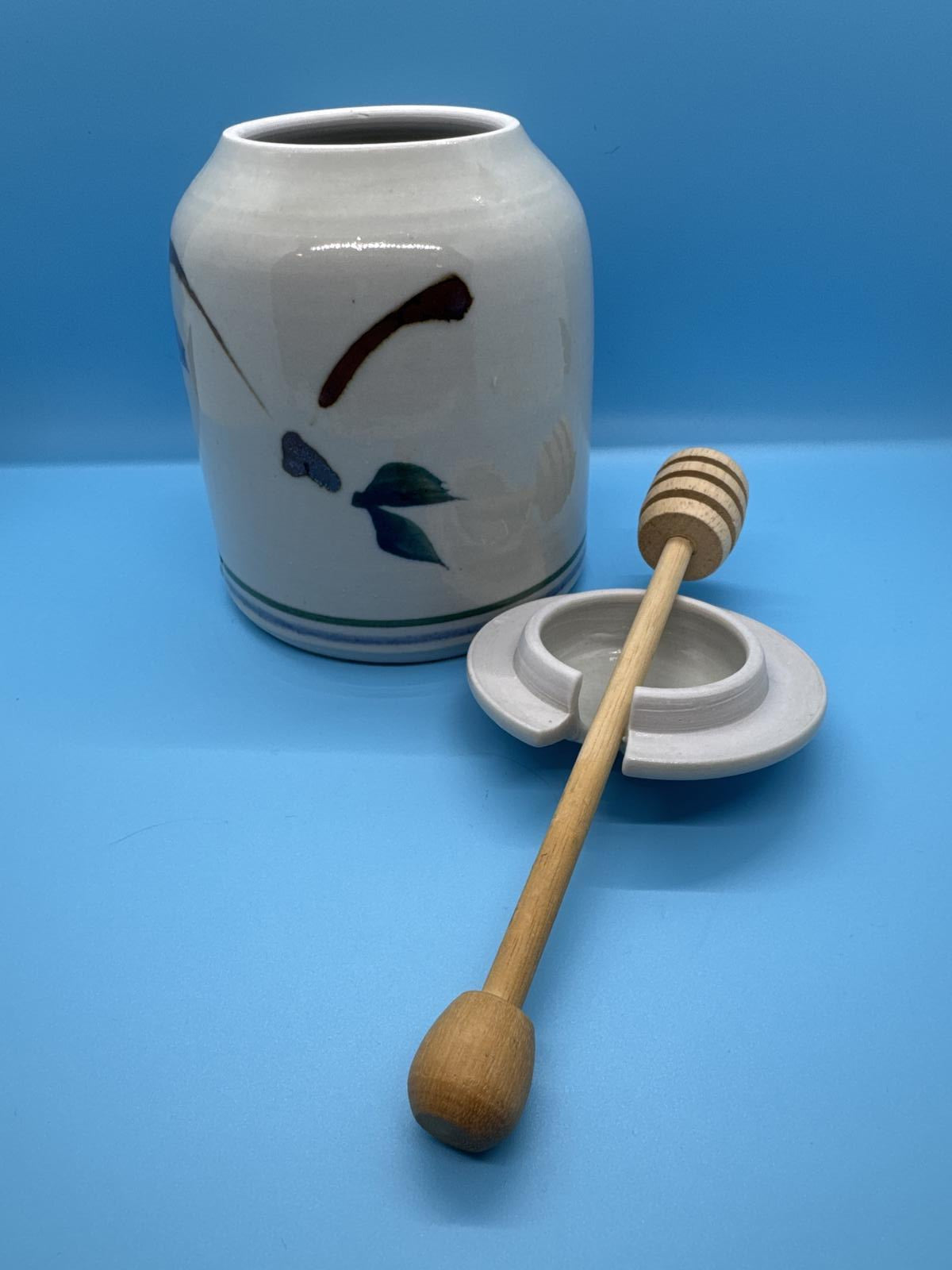 Vintage Handmade Pottery Set: Honey Pot, Cream & Sugar, Soy Karaf - Unique Piece