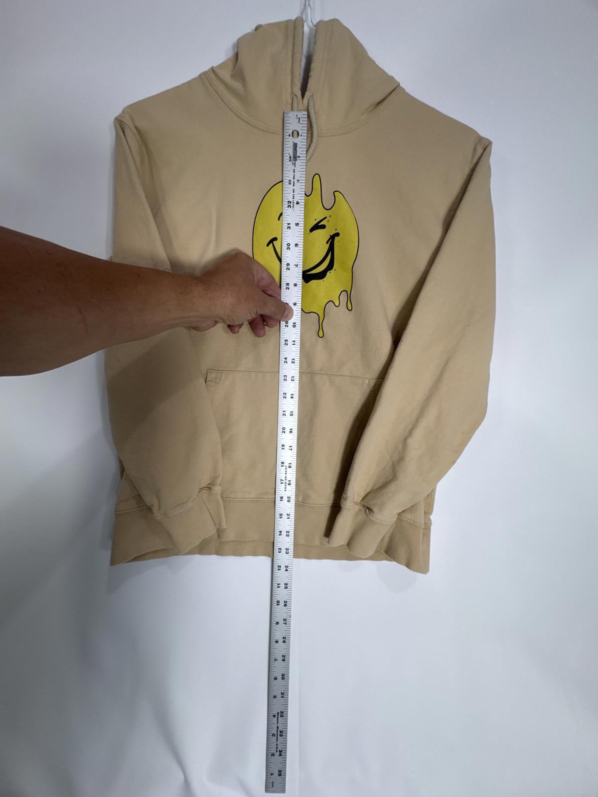 Trendy Smiley Face Hoodie - Casual Comfort Wear Size M 100% Cotton