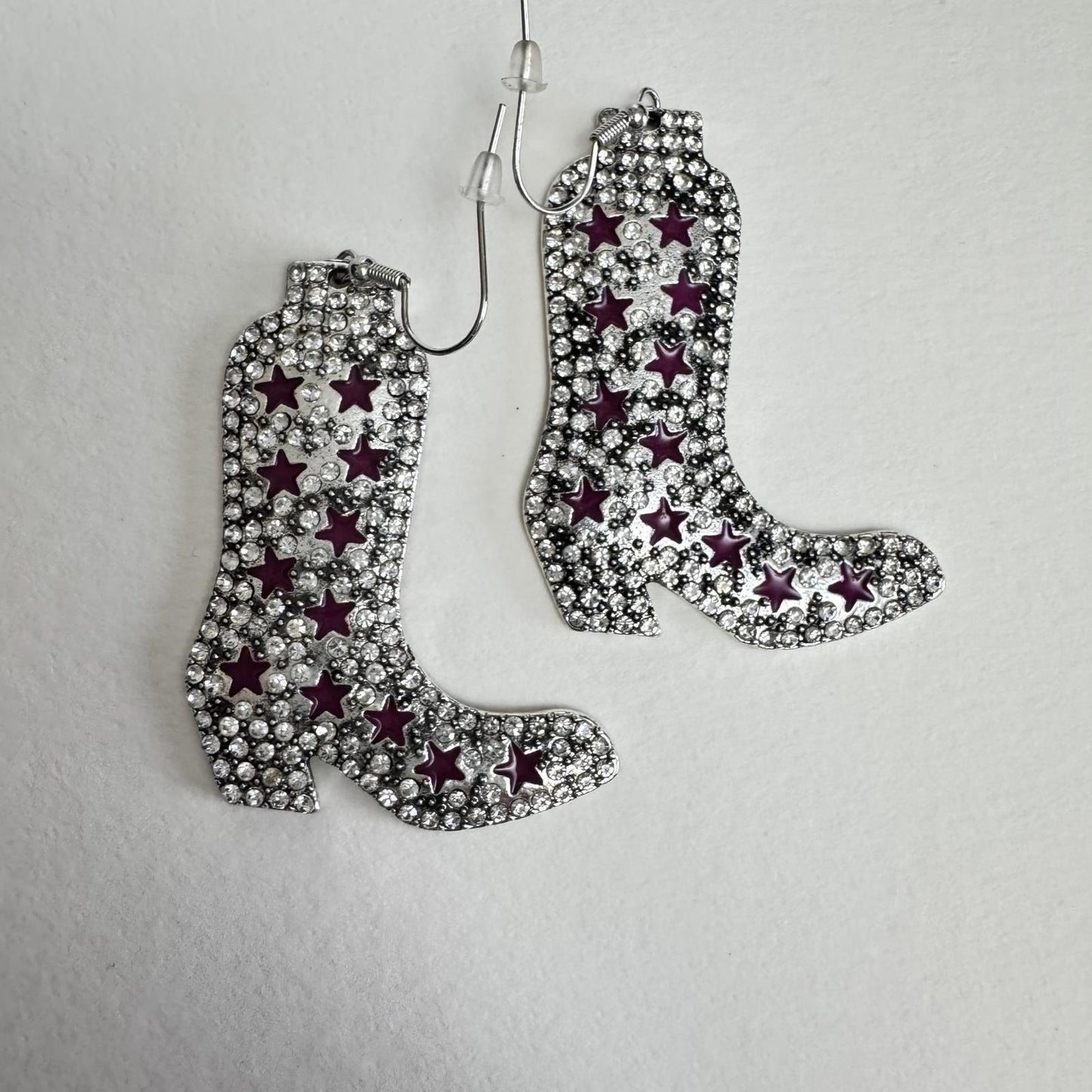Western Boot Earrings with Stars – Country Rodeo Jewelry - Statement Boho
