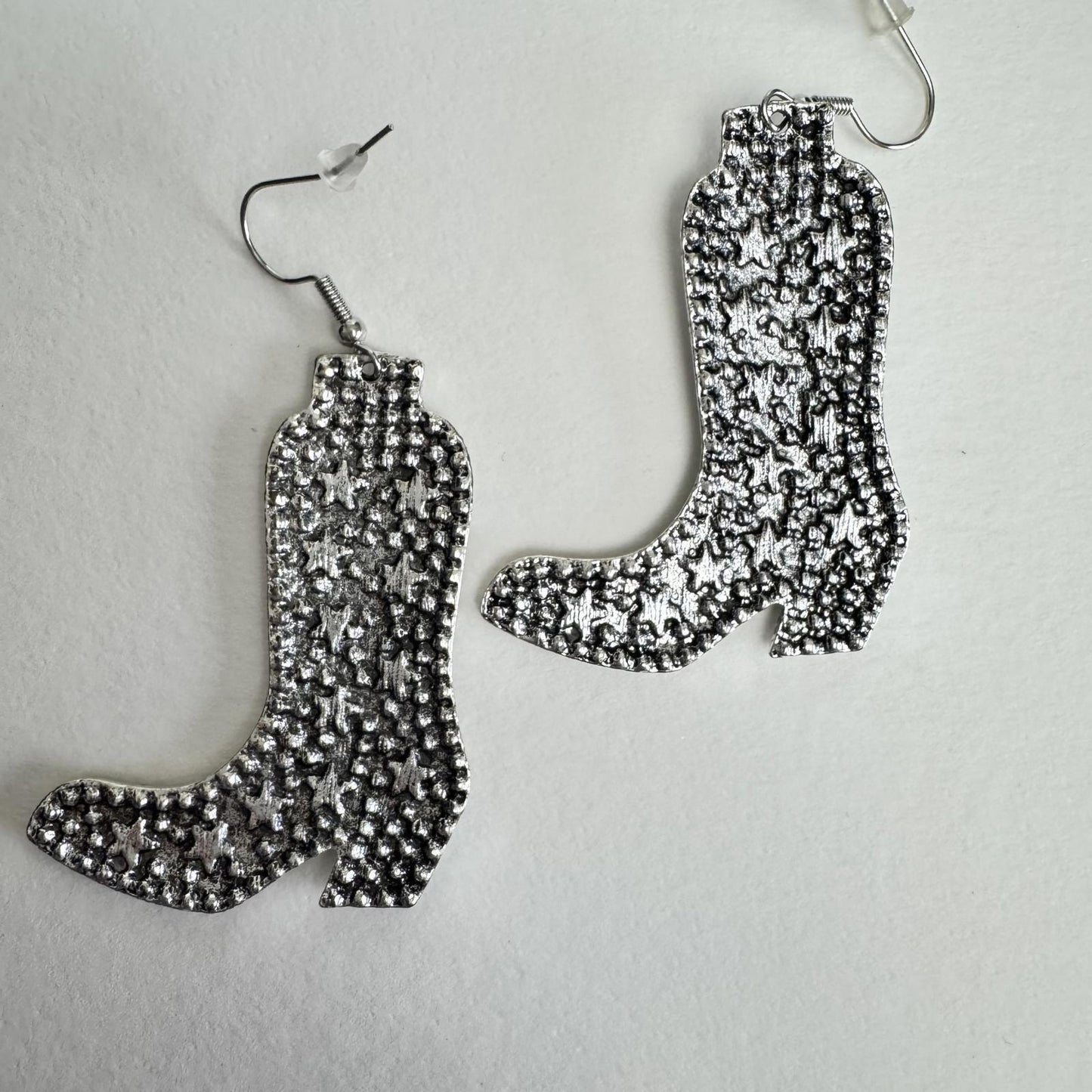 Western Boot Earrings with Stars – Country Rodeo Jewelry - Statement Boho