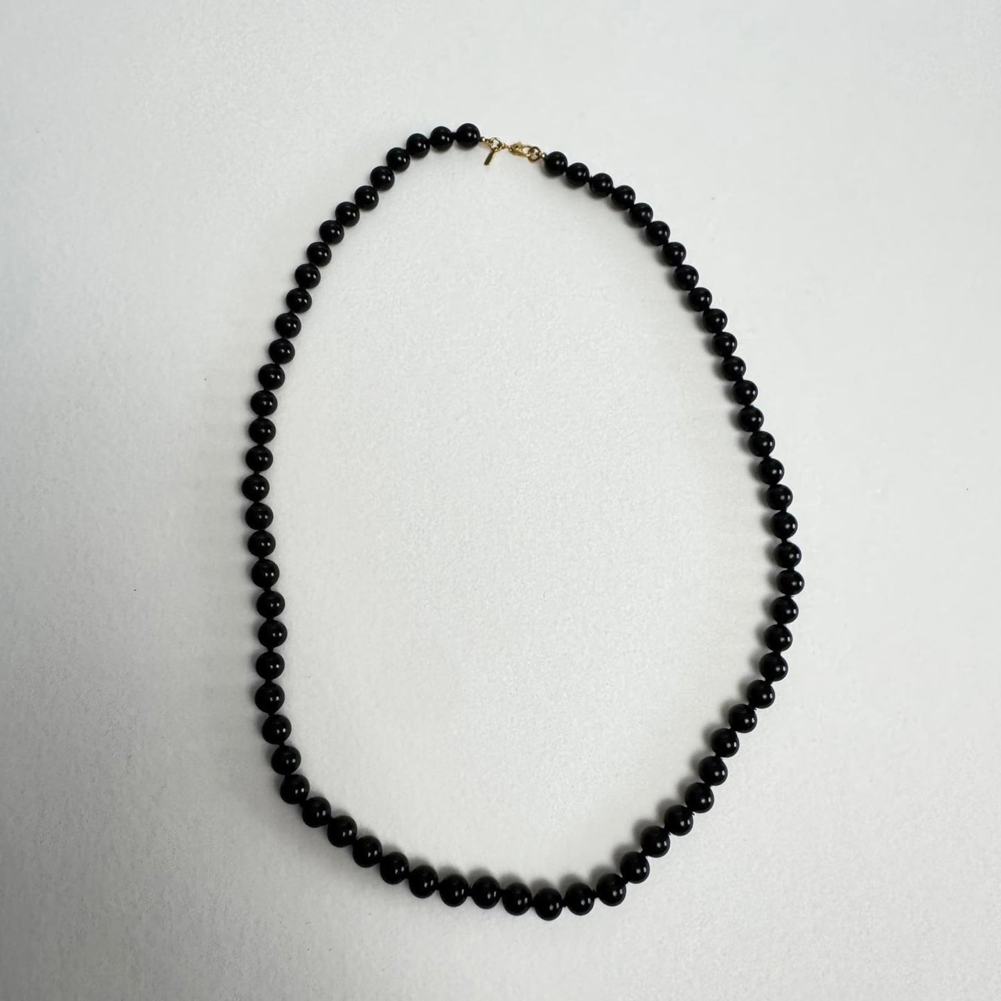 Monet Classic Black Beaded Necklace – Minimalist Vintage Jewelry