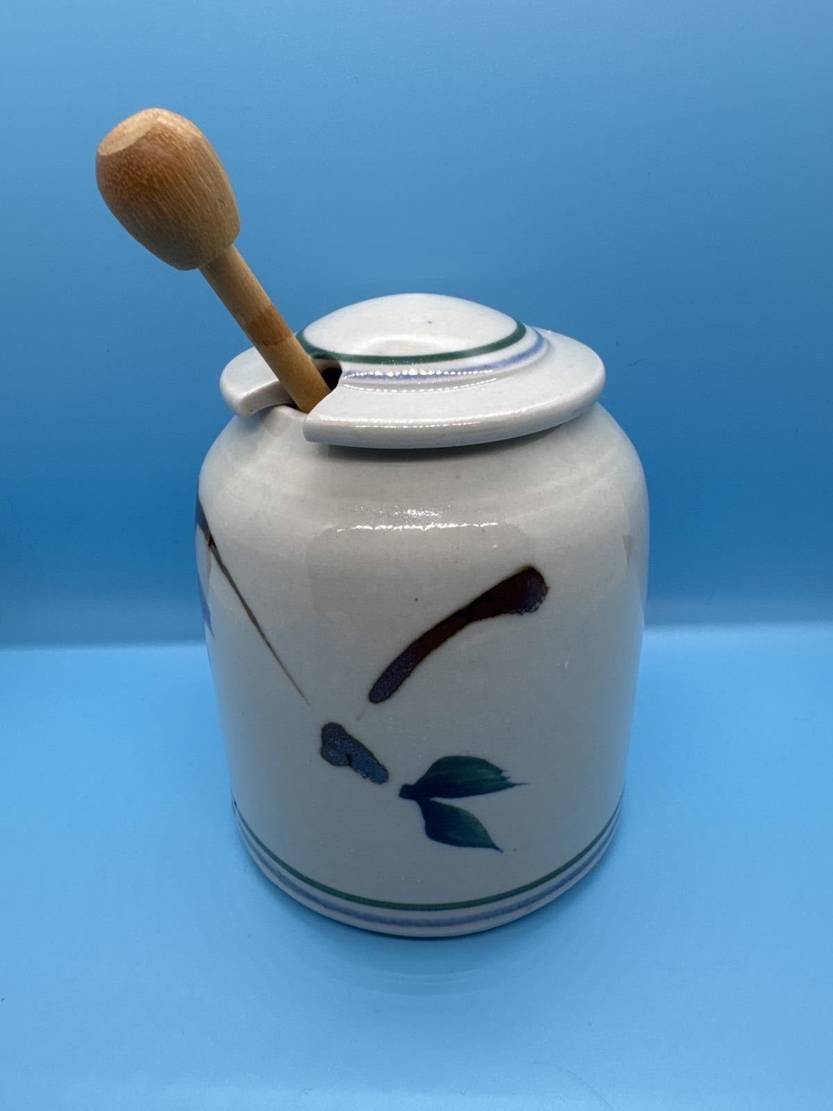 Vintage Handmade Pottery Set: Honey Pot, Cream & Sugar, Soy Karaf - Unique Piece