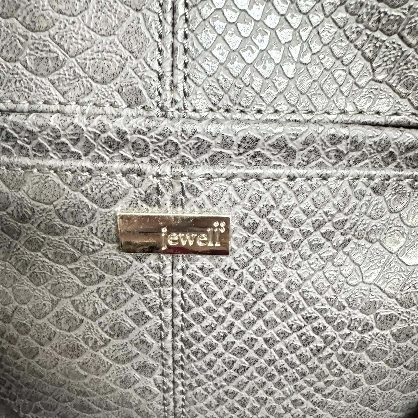 Stylish Gray Snakeskin Texture Handbag by Jeweli