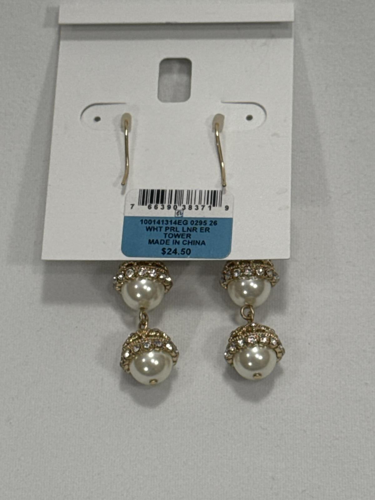 Charter Club Elegant Pearl Drop Earrings NWT