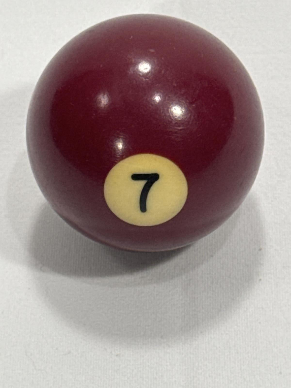 Vintage 7 Ball Pool Cue Ball - Number 7