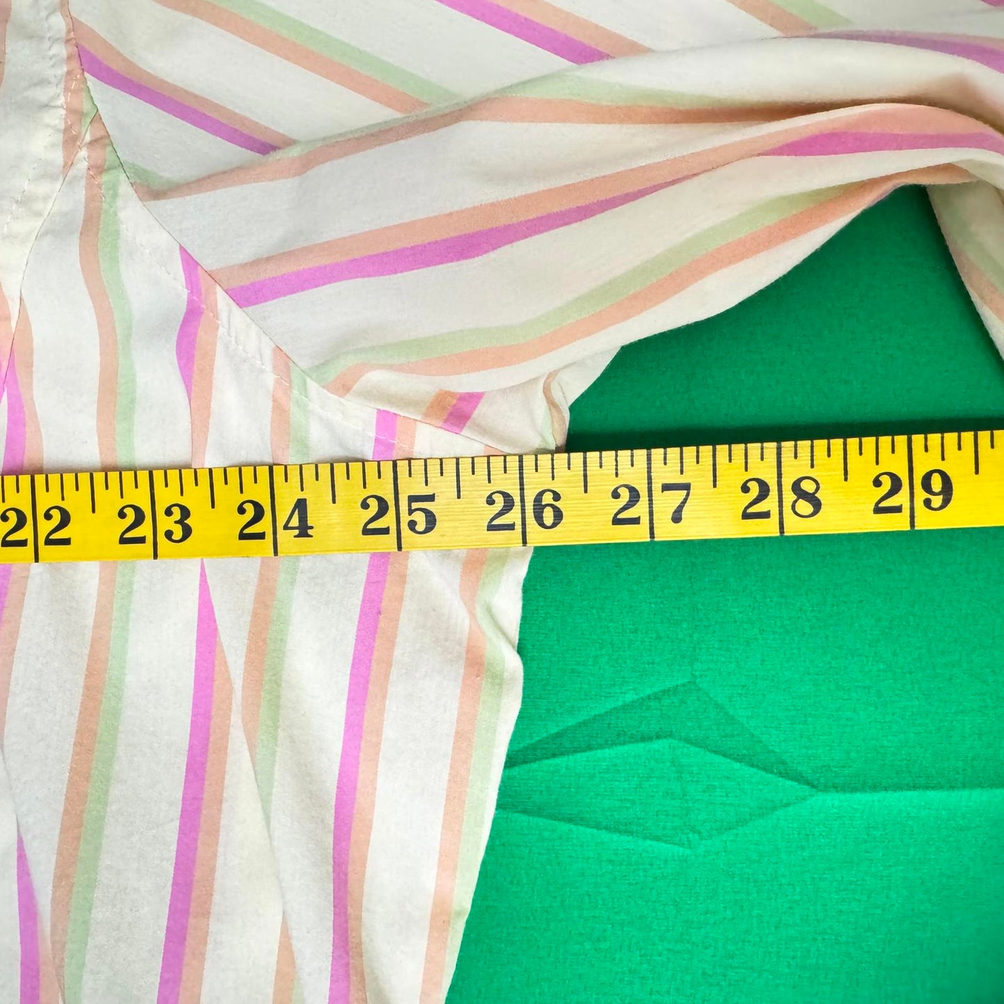 VTG Bill Blass Striped Button-Up Shirt Women’s 2X Pastel Cotton Long Sleeve Top