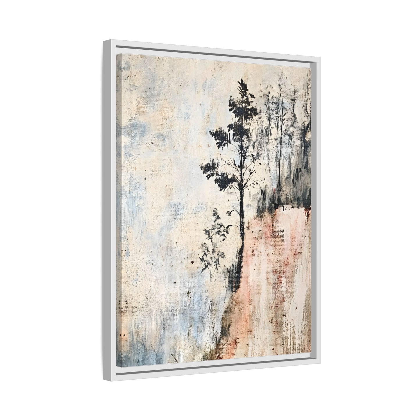 Muted Abstract Nature Art Framed Matt Canvas Art