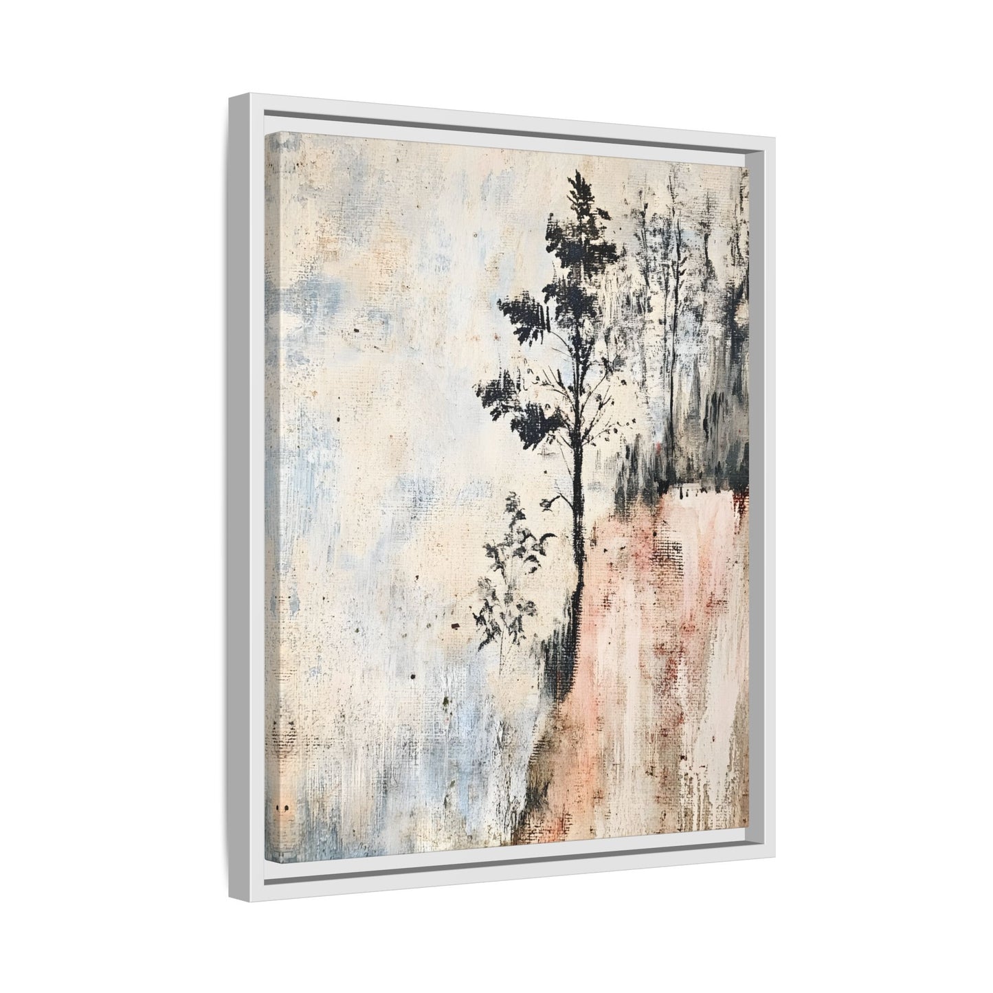 Muted Abstract Nature Art Framed Matt Canvas Art