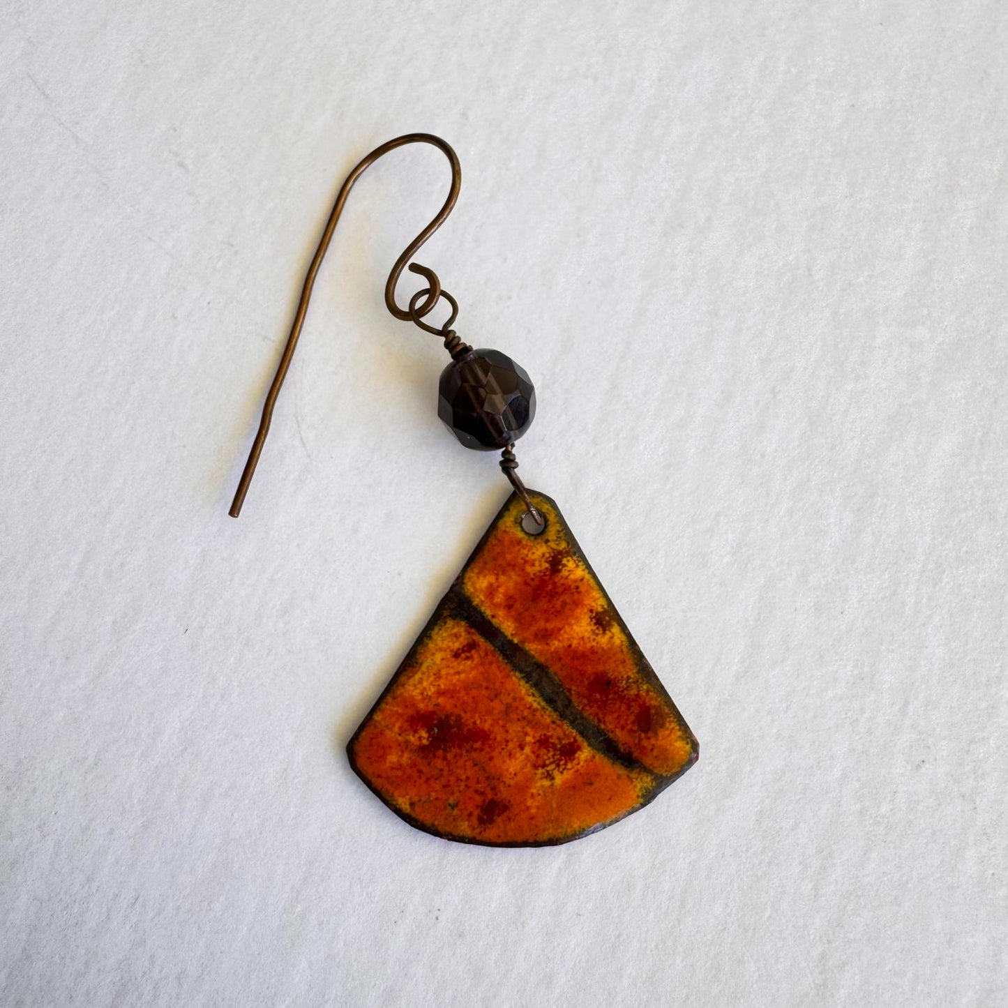 Handcrafted Geometric Earrings with Vibrant Enamel Design