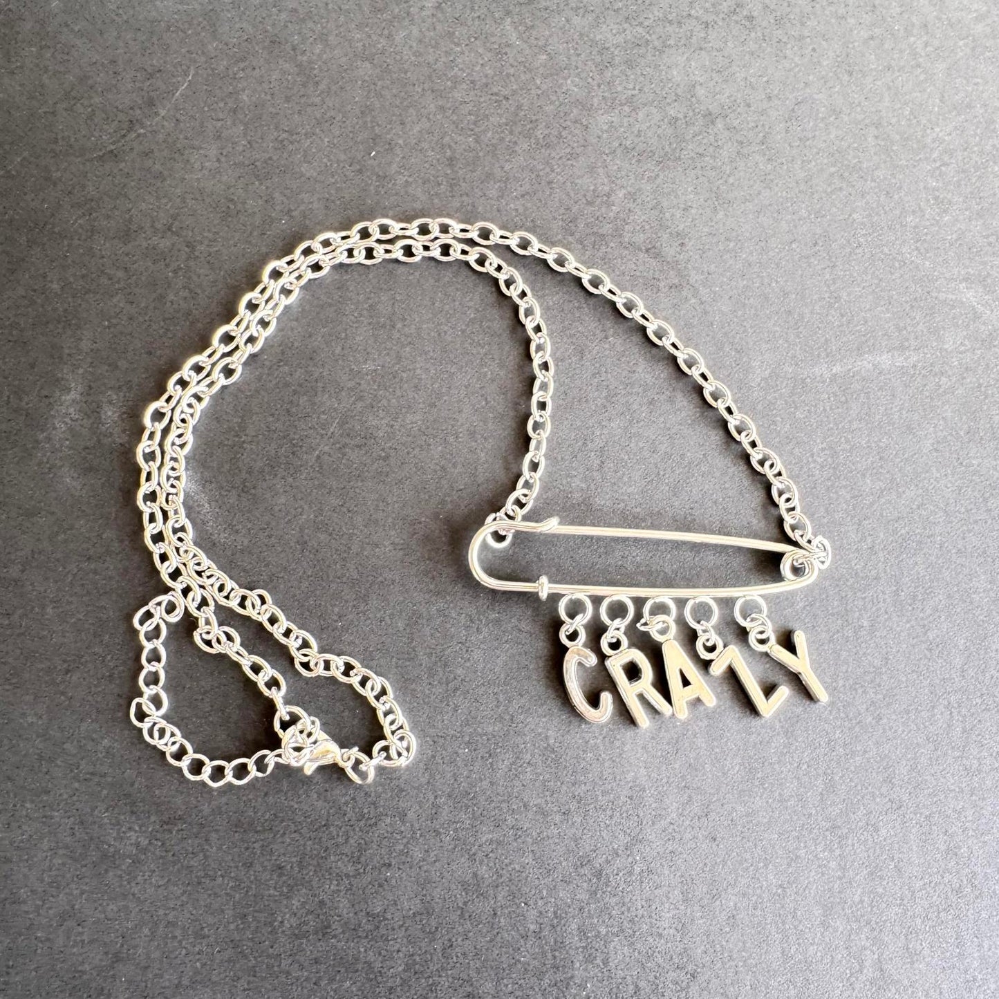 Unique 'Crazy' Statement Necklace - Punk Grunge Jewelry