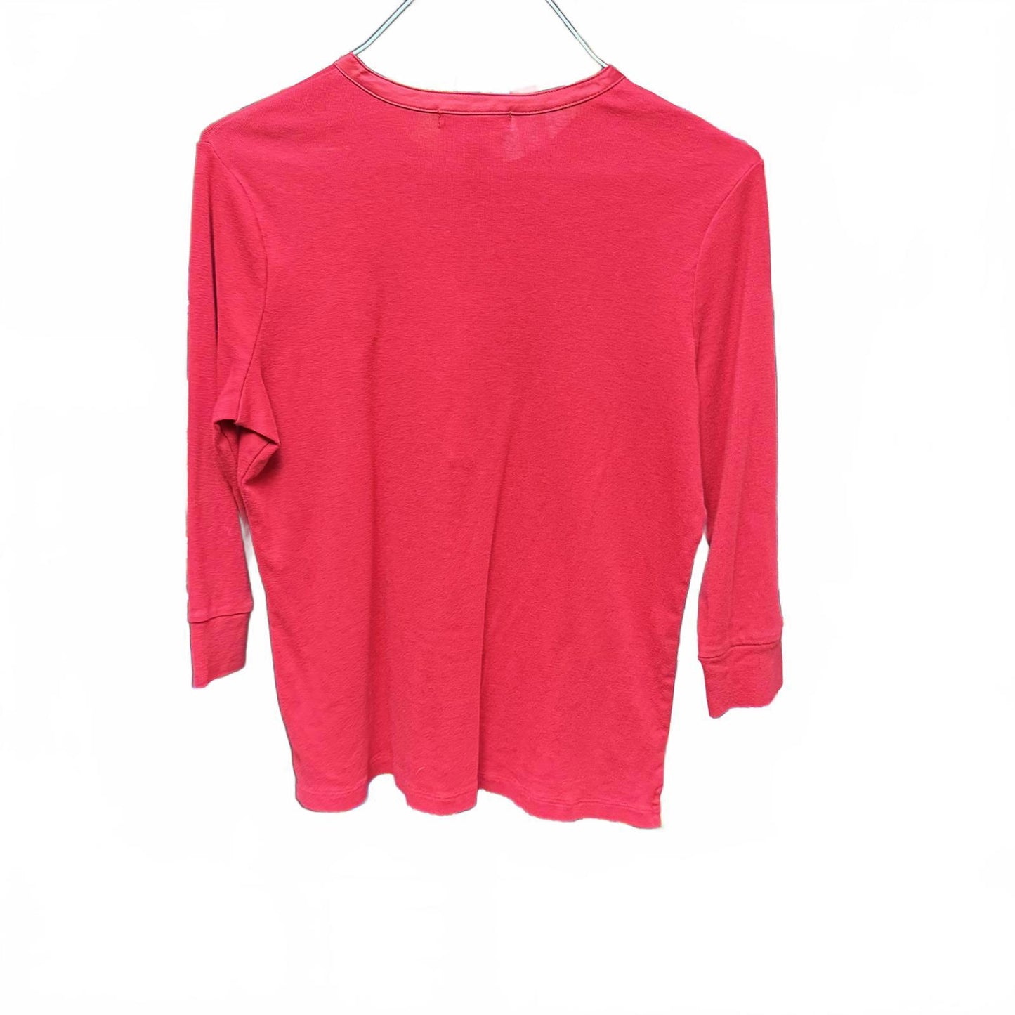 Lauren Ralph Lauren Red Long Sleeve Henley Shirt - XL