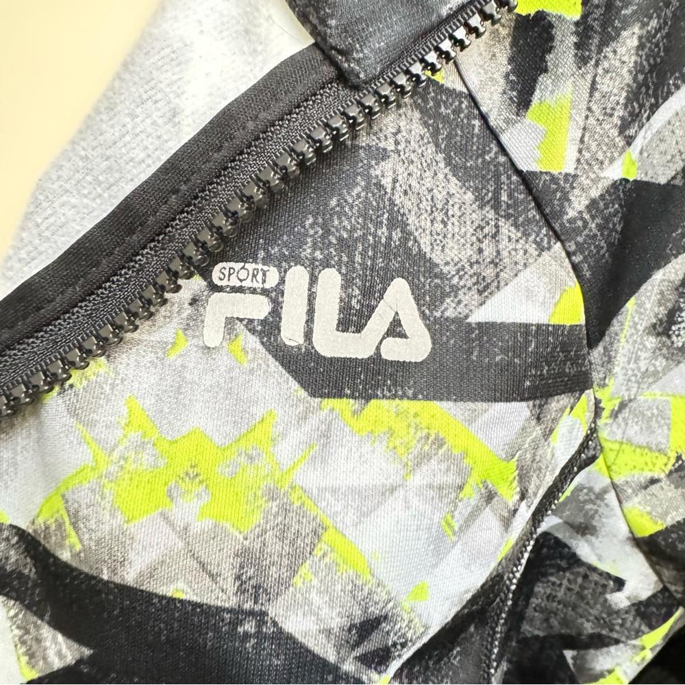 Fila Sport Women's Size M Quarter Zip Jacket Front Pockets- Graphic Print
