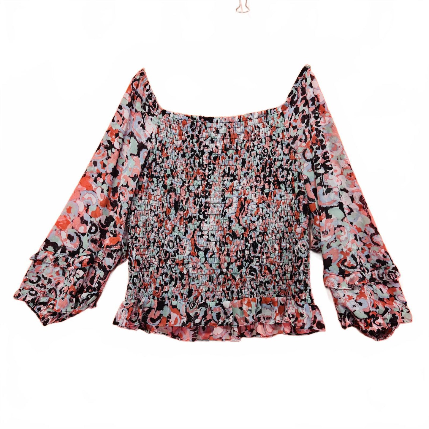 Floral Smocked Off-Shoulder Top