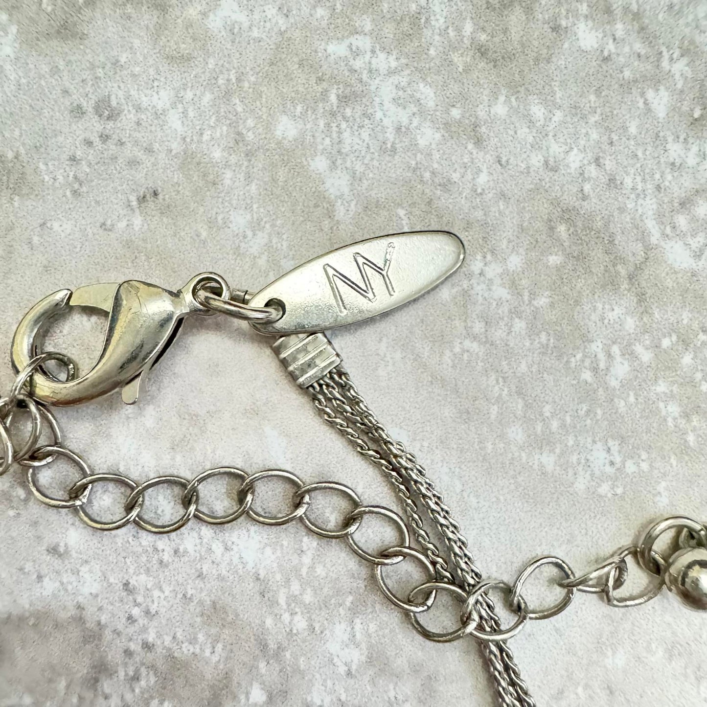 NY and Co Multi-Layer Light Green and Silver Tone Statement Necklace BoHo Beachy