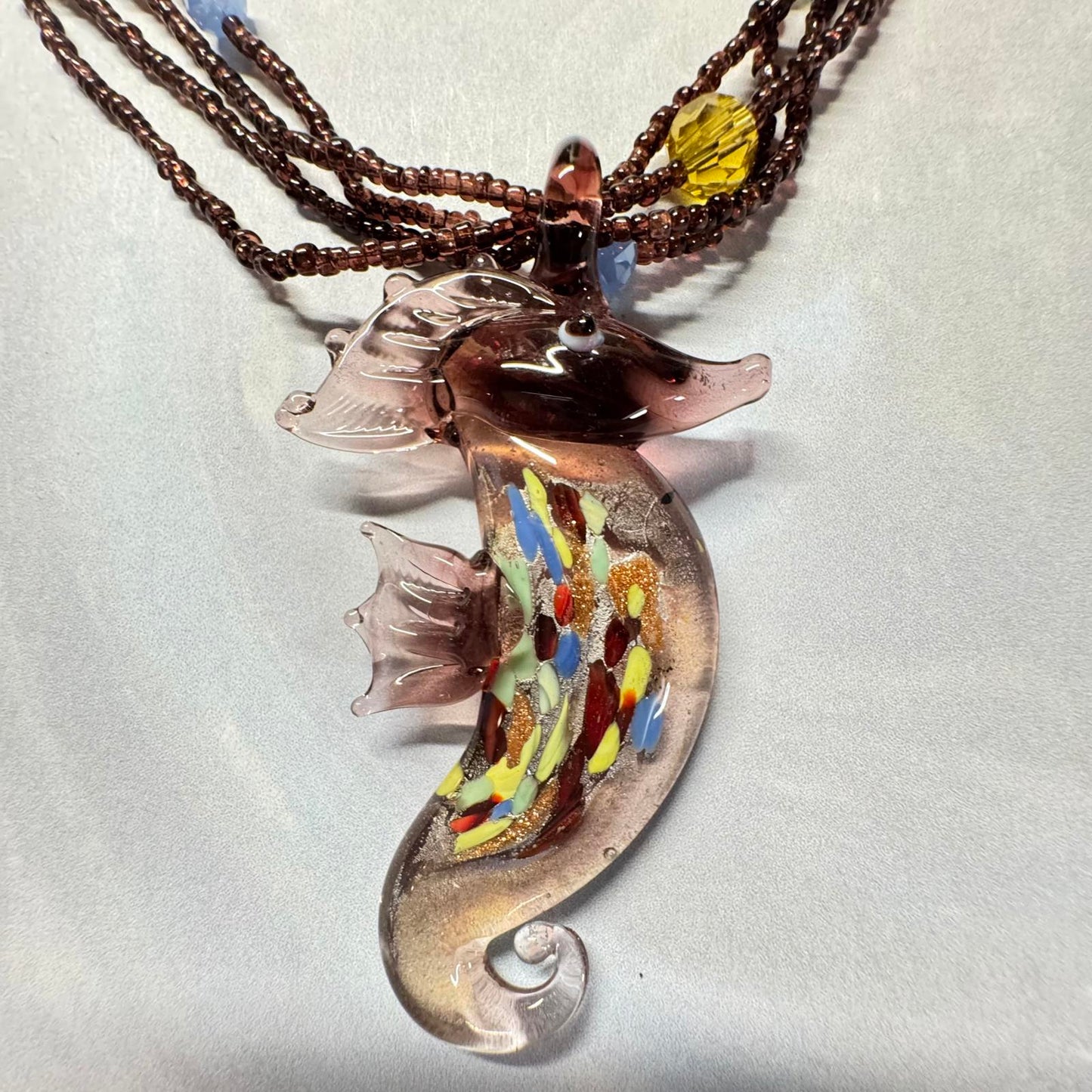 Handcrafted Seahorse Artisan Pendant Necklace