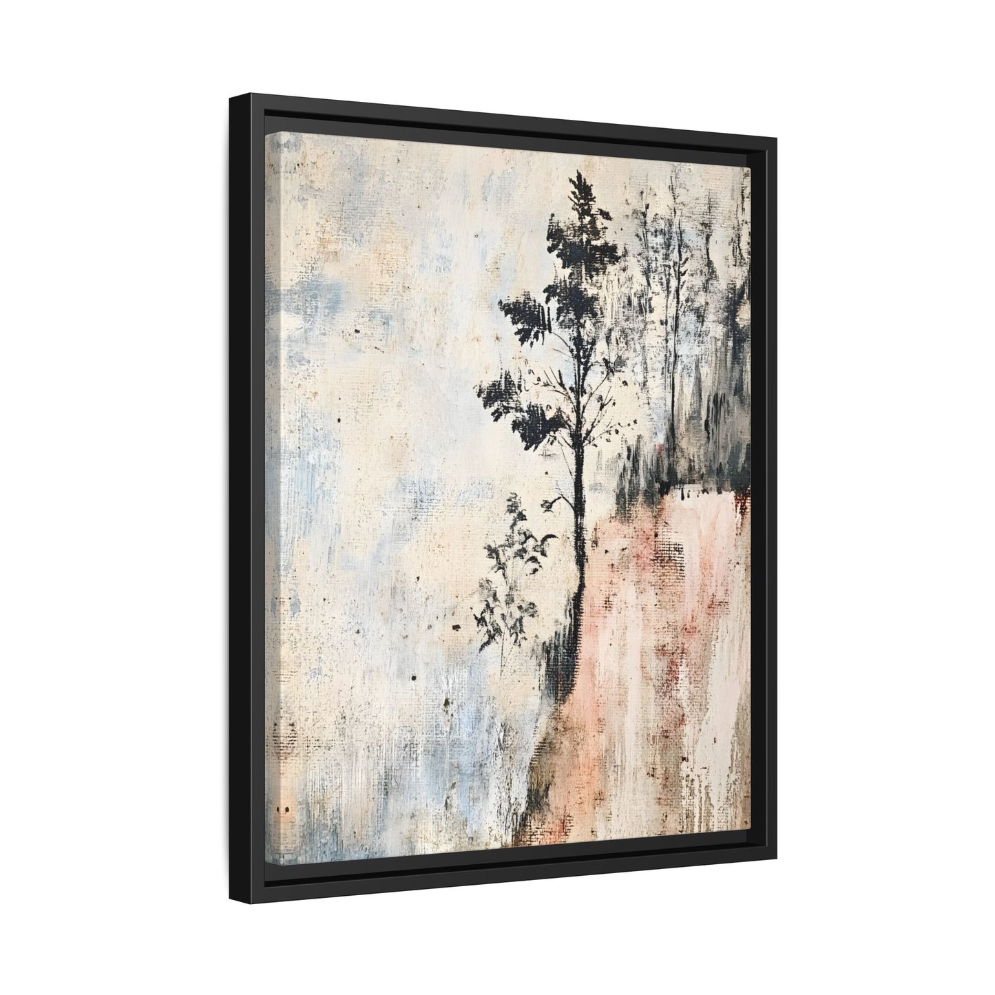 Muted Abstract Nature Art Framed Matt Canvas Art