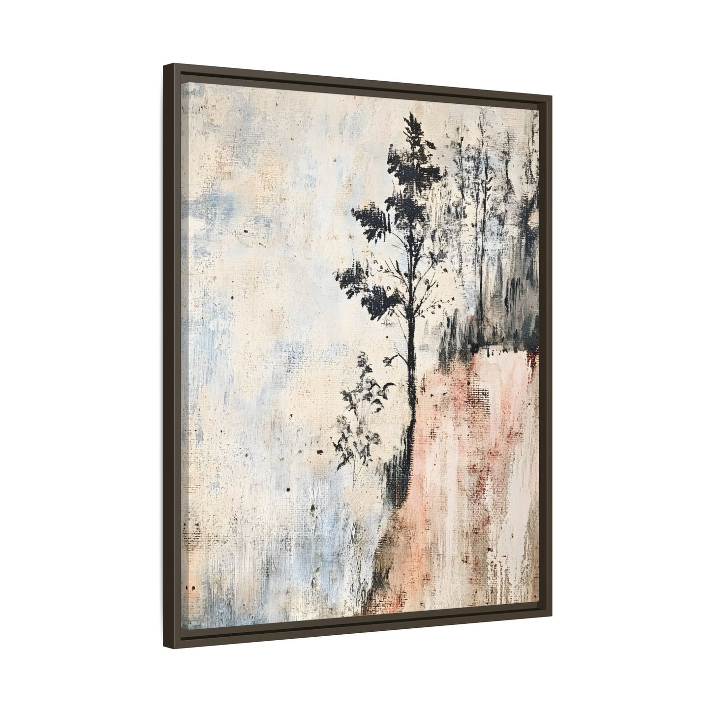 Muted Abstract Nature Art Framed Matt Canvas Art