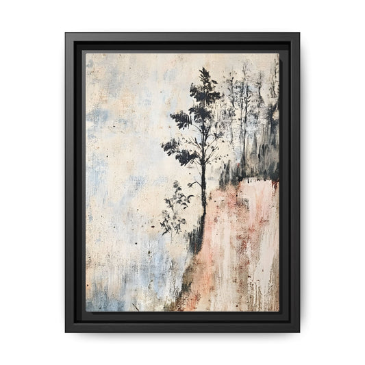 Muted Abstract Nature Art Framed Matt Canvas Art