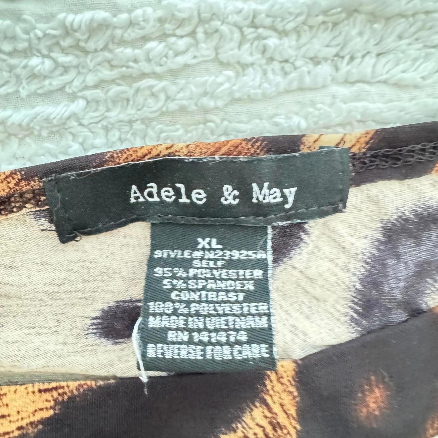 Adele & May Leopard Print Blouse - XL - Trendy Animal Print Top