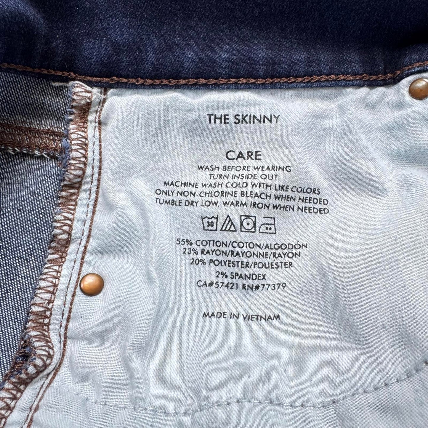 Ann Taylor Skinny Jeans Women’s Blue Stretch Size 6 Mid Rise Denim Pants Clean