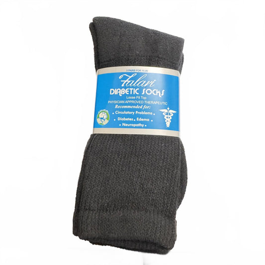 Falari Diabetic Socks - Therapeutic Comfort for Men (3 Pairs) Size 9-11