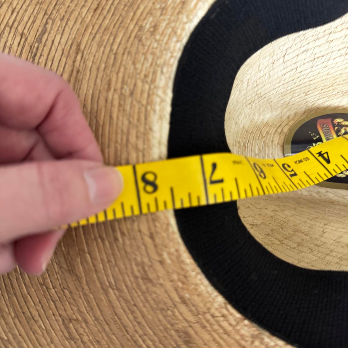 Stylish Western Straw Hat with Decorative Band Women's Size S