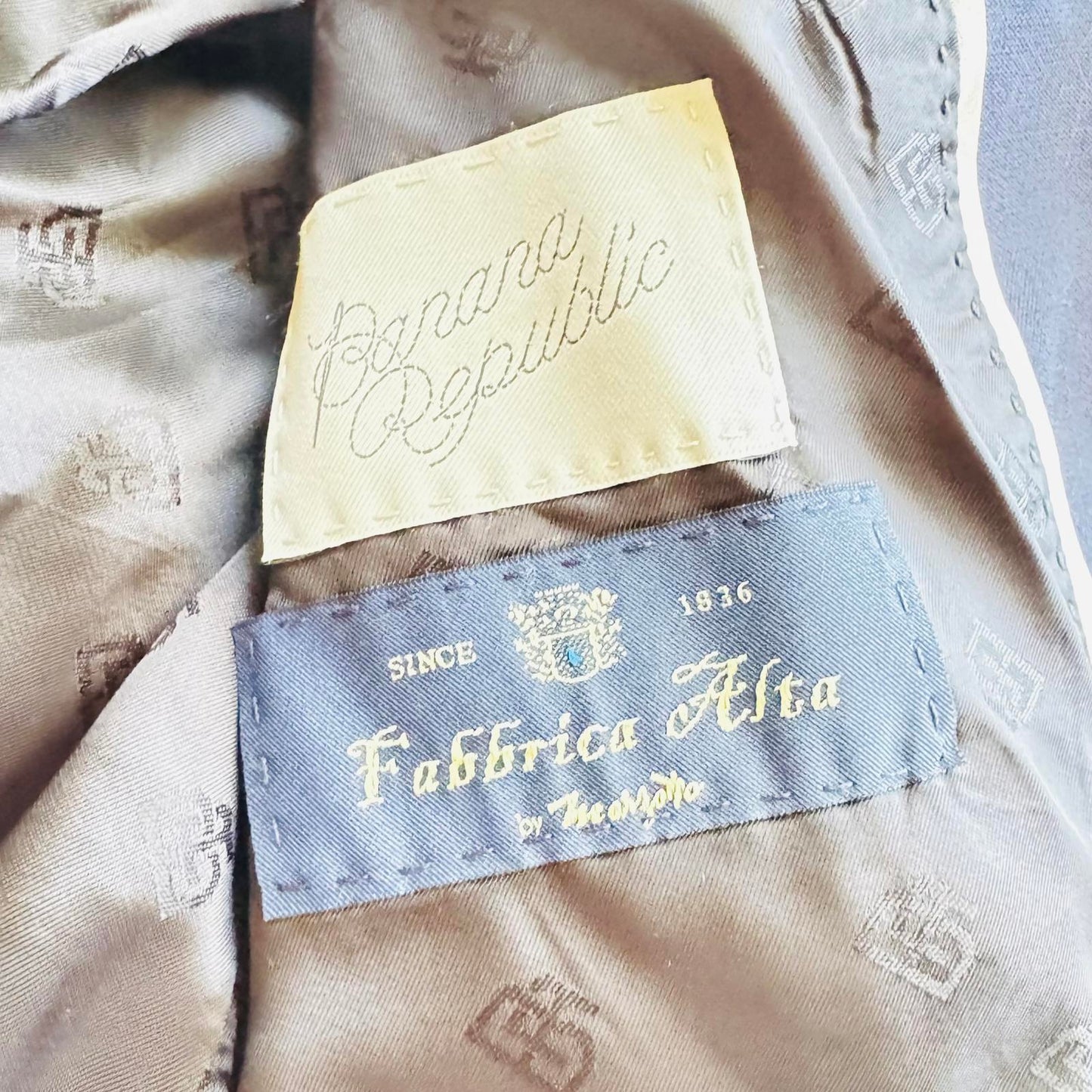 Banana Republic Blazer Women’s Navy Wool Size 12 Italy Fabbrica Alta Lined