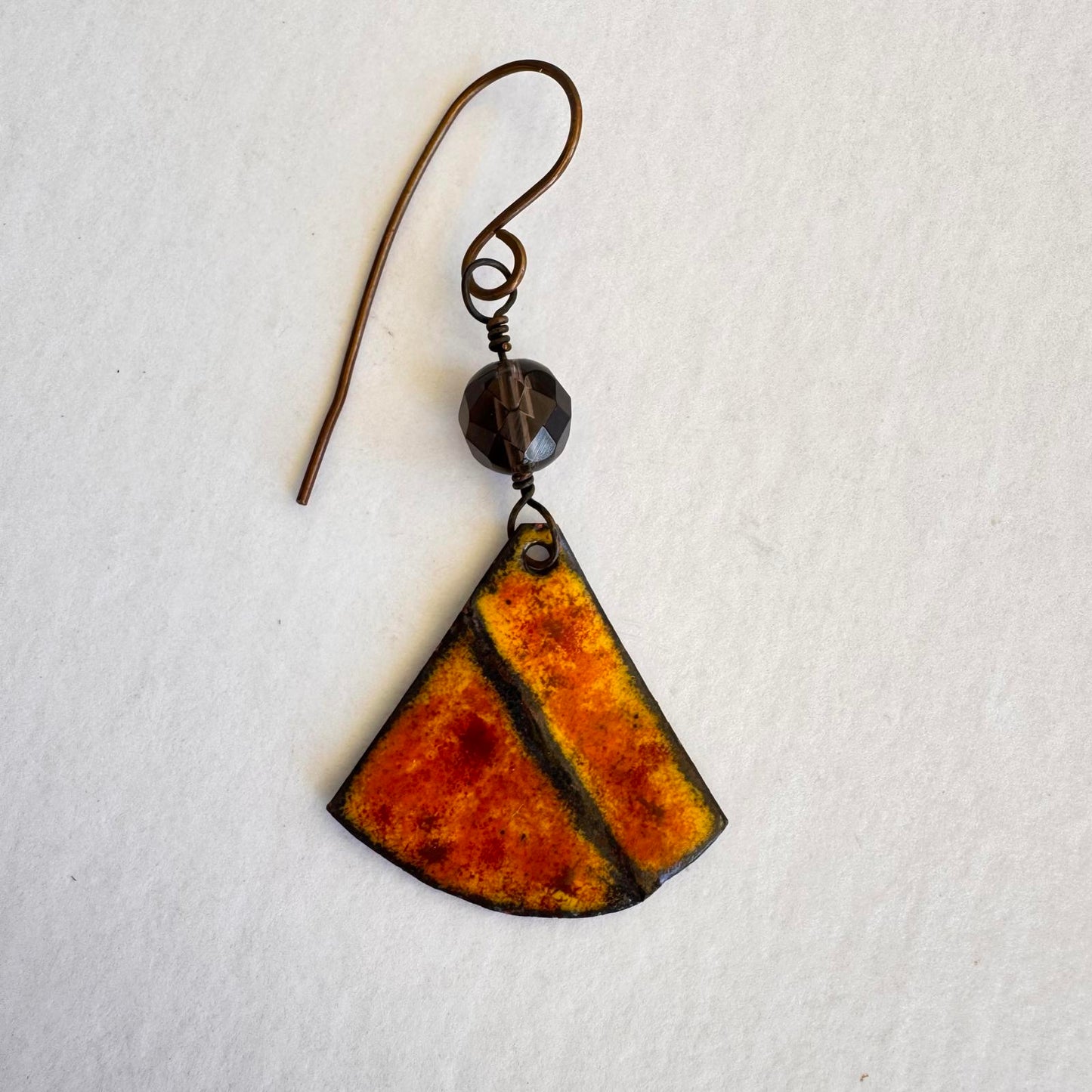 Handcrafted Geometric Earrings with Vibrant Enamel Design