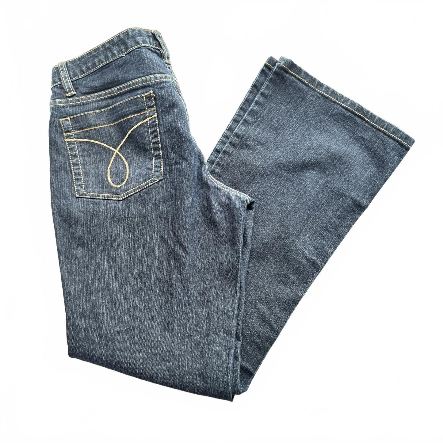 Calvin Klein Flare Jeans Women’s Size 8 Blue Mid Rise Bootcut Stretch Denim