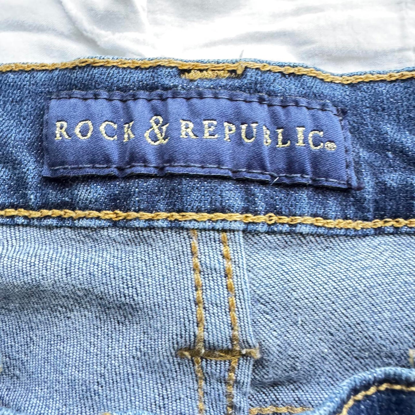Rock & Republic Bootcut Jeans Women’s Blue Low Rise 30x32 Stretch Denim R&R