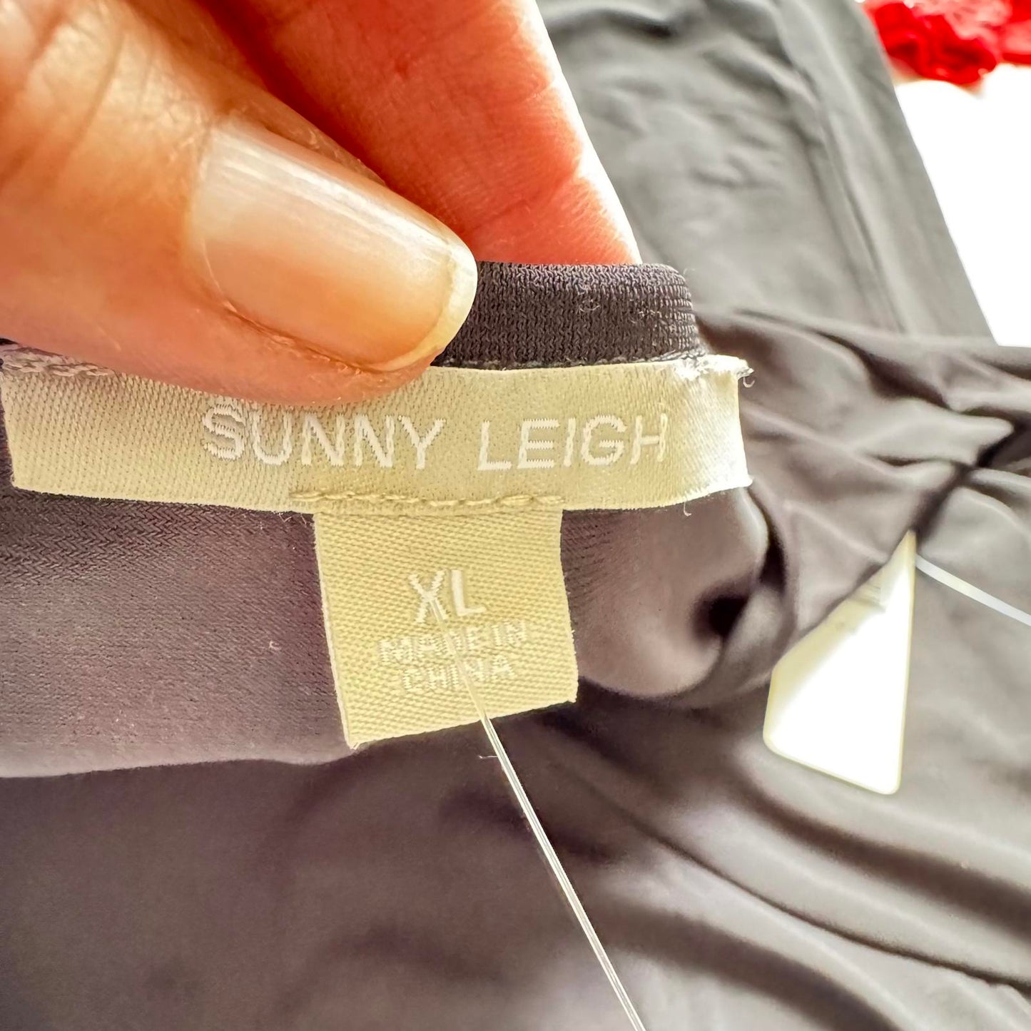 Elegant Black A-Line Dress with Bell Sleeves Sunny Leigh Size XL NWT