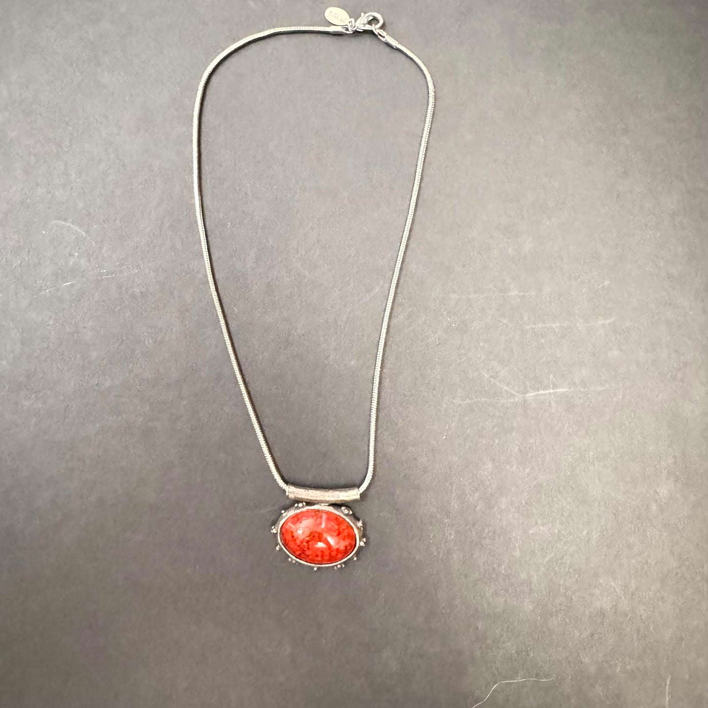 Express Stunning Red Stone Pendant Necklace