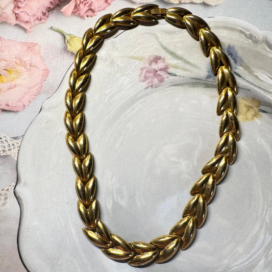 Vintage Gold tone Statement Necklace
