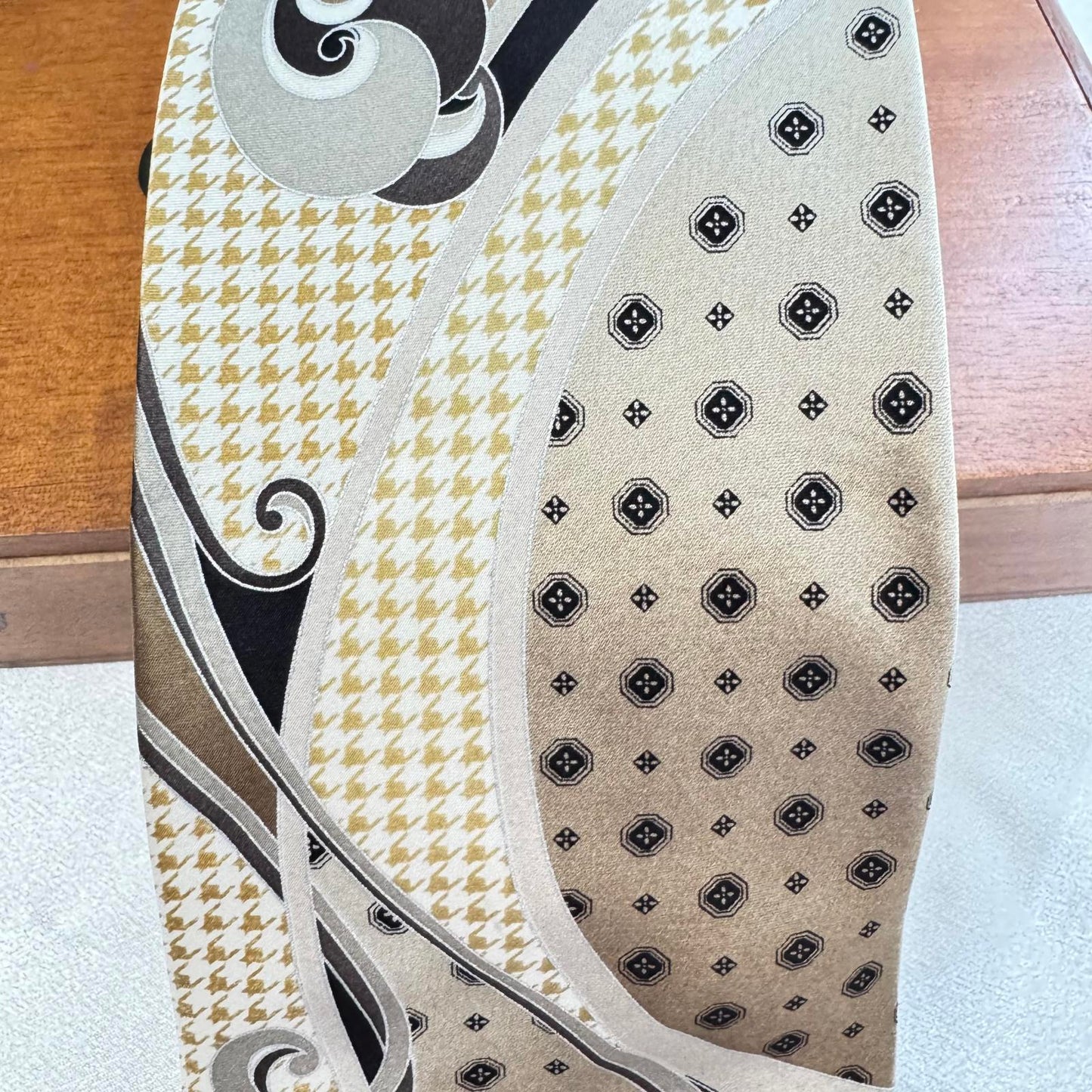 Her Moso Designer Silk Tie with Unique Pattern Silk