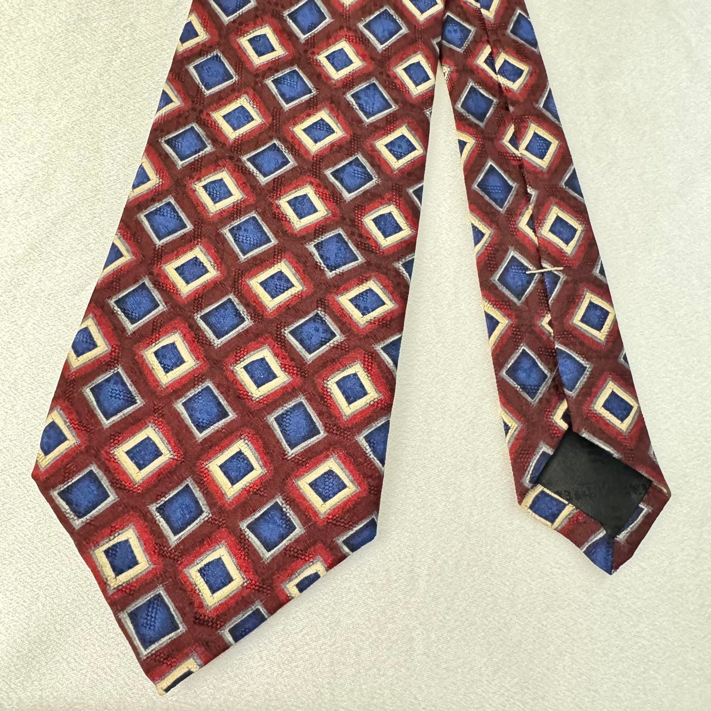 Ferrell Reed Silk Tie for Nordstrom – Geometric Pattern Handmade in America Silk