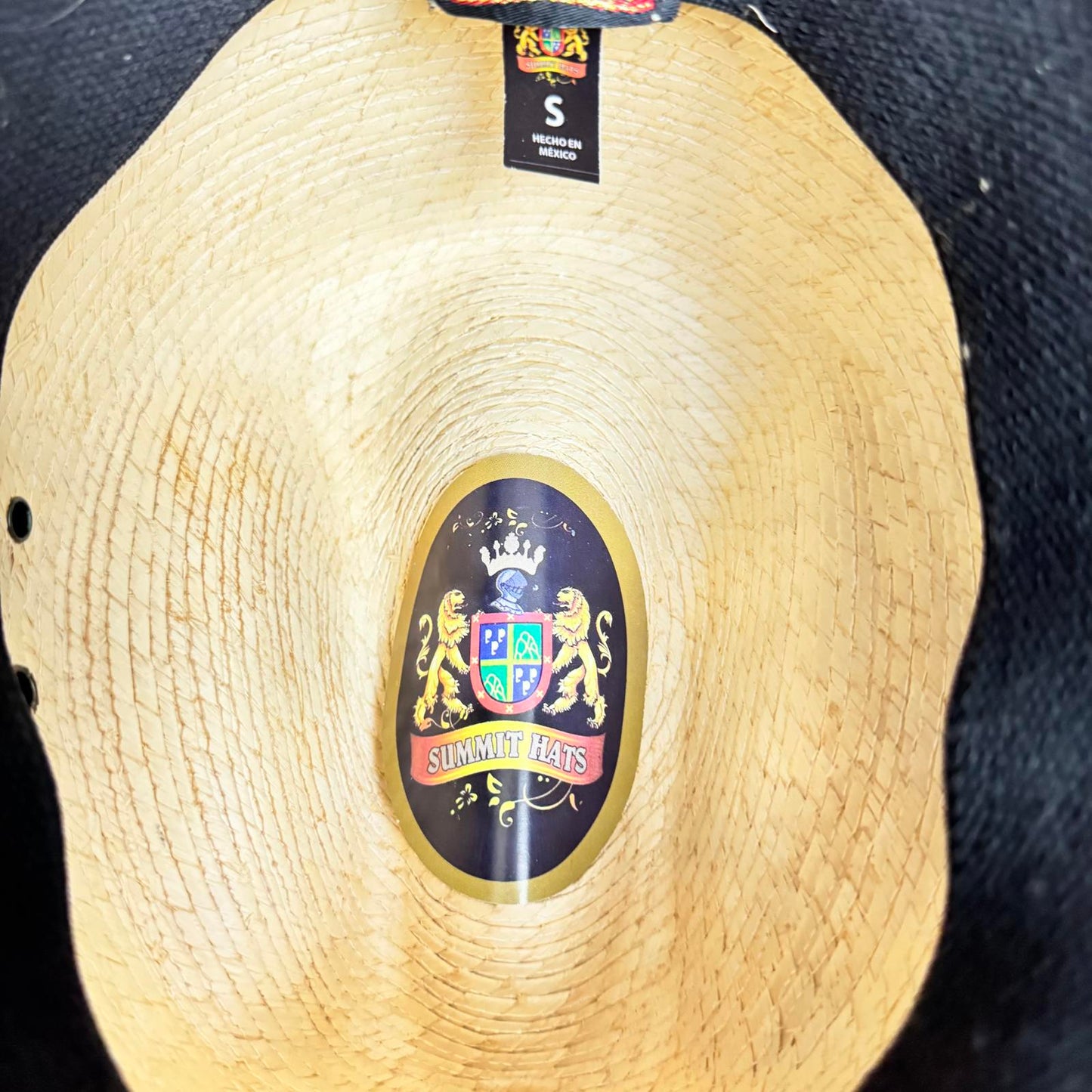 Stylish Western Straw Hat with Decorative Band Women's Size S