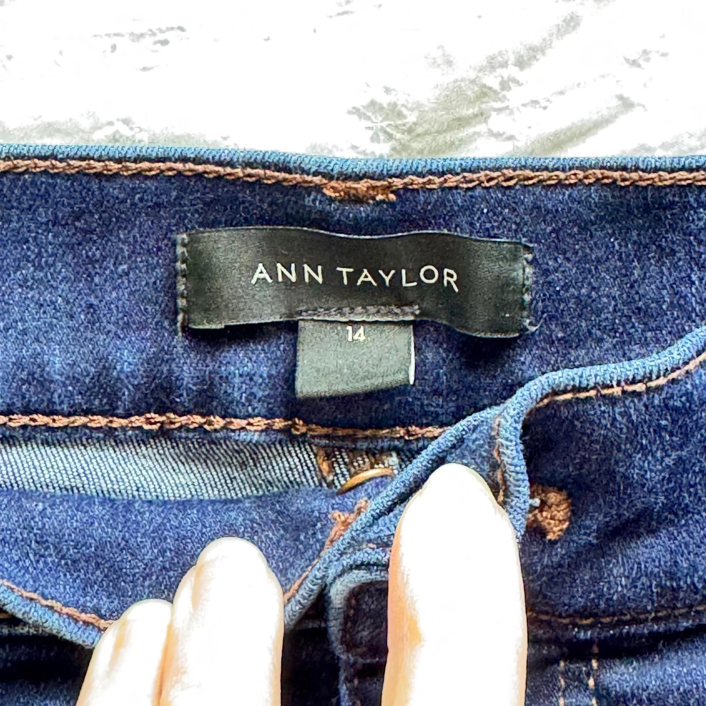 Ann Taylor Skinny Jeans Women’s Blue Stretch Size 6 Mid Rise Denim Pants Clean