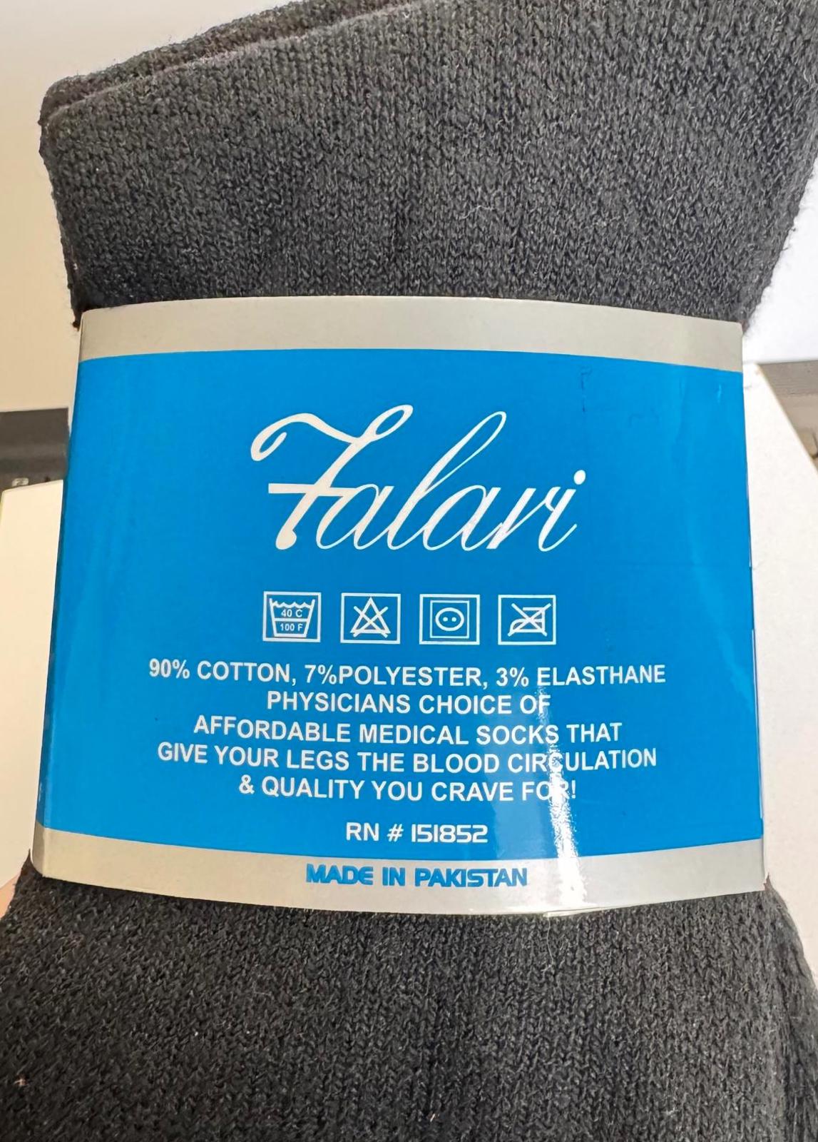 Falari Diabetic Socks - Therapeutic Comfort for Men (3 Pairs) Size 9-11