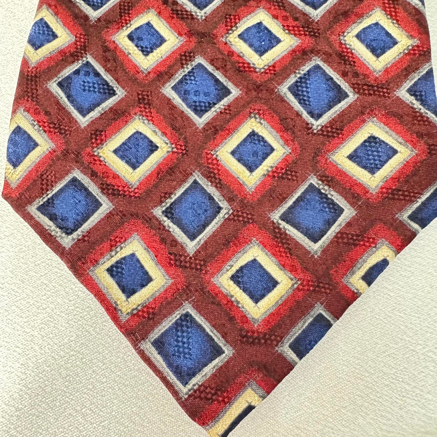 Ferrell Reed Silk Tie for Nordstrom – Geometric Pattern Handmade in America Silk